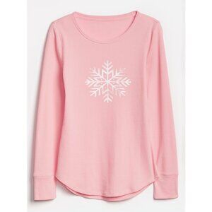 Gap - Peach/Pink Long Sleeve Thermal Snowflake Top - NWT, ready for gifting